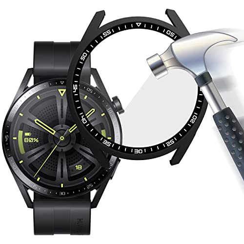 Acadeny Case With Tempered Glass Screen Protector Compatible for Huawei Watch GT3 46mm