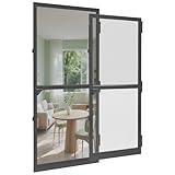 Suusolny Fliegengitter Tür mit Alurahmen Insektenschutz Fliegenschutz Tür individuell zuschneidbar...