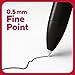 STAPLES TRU RED Retractable Quick-Dry Gel Pens - Fine Point, 0.5mm, Smear-Free Black Ink, 12-Pack