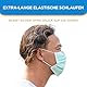ISC Hygiene & Safety OP Vlies Mundschutz Maske (50 Masken mit Elastikband in Komfortlänge, 3-lagig, 100% PP, mit Nasenbügel, glasfaserfrei, latexfrei, 3-lagig weiß
