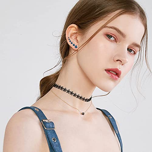 6 Pairs Stud Earrings Set,Clear Cubic Zirconia 316L Stainless Steel Earrings For Women For Men 3-8Mm Colorful Stone #TOP4