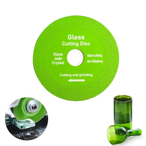 OneNine Glass Cutting Disc, 115 x 22.23 mm, Professional Diamond Disc, Quick Precise Cutting Saw Blades for Tiles, Glass, Granite and Porcelain for Angle Grinder