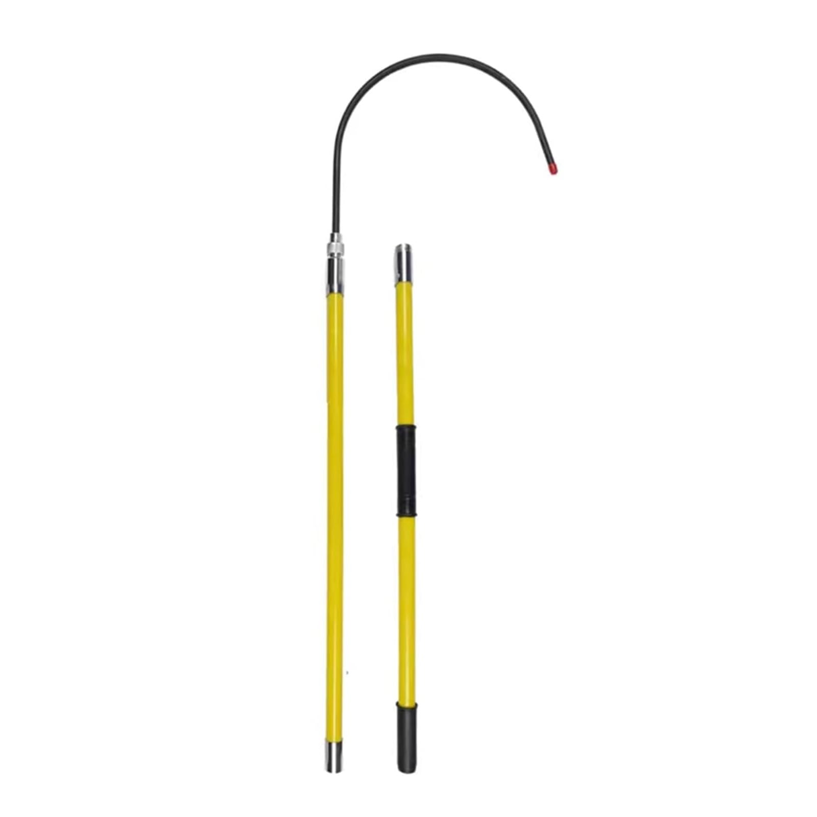 GTHTUHFD Insulated Rescue Pole Hook, Protection Against Electric Shock, Openings For Electricians, Yellow For Overhead Line Workers, 1 M / 3.3 Ft,Yellow-4.9ft/59.1inch/1.5m