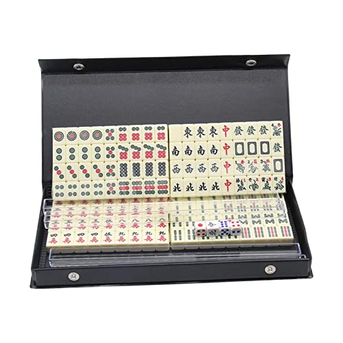 Juego de Mahjong, 144 fichas miniatura, dados incluidos miniatura 1