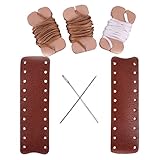 Handcrafted Large Loop Leather Lever Wrap for Lever Action Rifles (3.5' Brown/Brown)