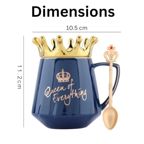 NYRWANA Store NYRWANA Queen of Everything Mug 350ml Blue - Image 4