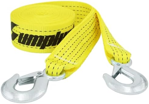 2" x20ft Tow Straps with Hooks Heavy Duty, 15,000 lbs Capacity