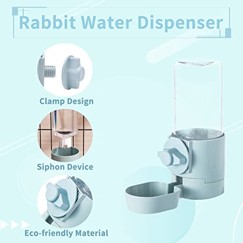 Bnosdm Rabbit Automatic Food Feeder And Water Dispenser Bunny Gravity Feeding Station Waterer Set Hanging Self-Dispensing Feeder For Ferret,Guinea Pigs Chinchillas Kittens Purple #TOP7