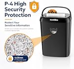Suntiko CD210P 14-Sheet Cross Cut Paper Shredder Black | P-4 High Security, Anti-Jam, Multi-Media Shredder, 6.6Gal Bin, 5-Min Continuous Run, ETL Certified for Home Office