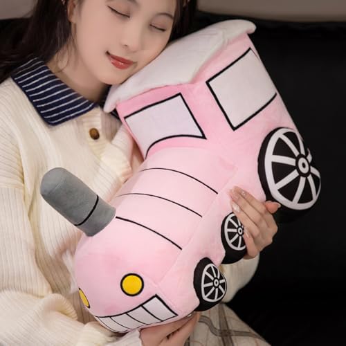 Image of ELAINREN Cuddly Pink Train Plush Pillow Soft Stuffed Locomotive Toy Simulation Plushie Choo-Choo Gifts /13.7Inch