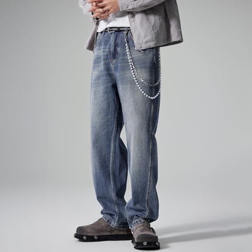 Custom Plus Size Men's Loose Trouser Wide Leg Baggy Jeans3