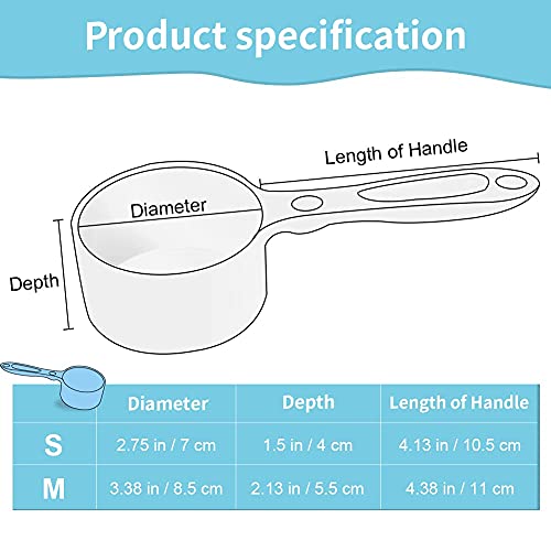 Super Design Sturdy Melamine Food Scoop for Dogs Cats Birds, Measuring Cup, Long Comfortable Handle, 1 Cup - Thumbnail 5