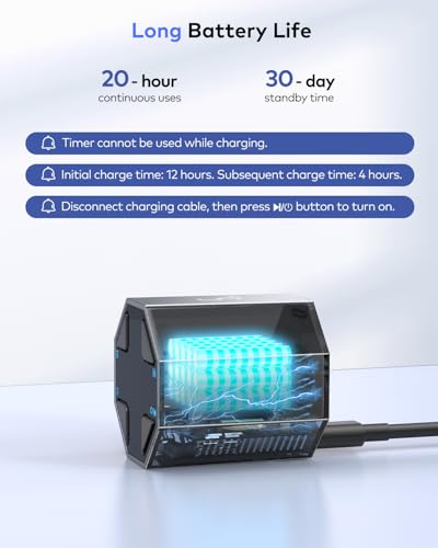 Image of Ticktime Pomodoro Timer, Productivity Timer, Typical & Customizable Pomodoro, Quick-Flip Countdown, 3 /5 /10 /15 /30 /45 /60Min Presets, Stopwatch, Rechargeable, Silent, Sound & Vibration, Magnetic, Gray