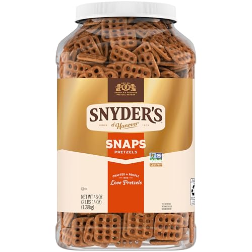 Snyder's of Hanover Pretzel Snaps, 46 Oz Canister