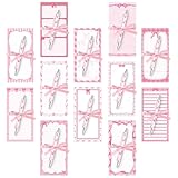 Tellingyou 30 Pcs Pink Bow Sticky Notes with Pens, Cute Memo Pads with Ribbons, 3.9x7.8 Inch to Do List Notepad Set, Bulk Pink Stationery Gifts for Women Coworker Office Supplies Bridal Shower Favors
