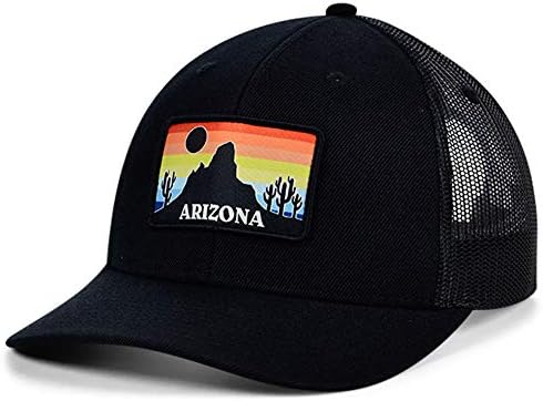 Local Crowns Arizona Views Curved Trucker Adjustable Black Snapback Cap