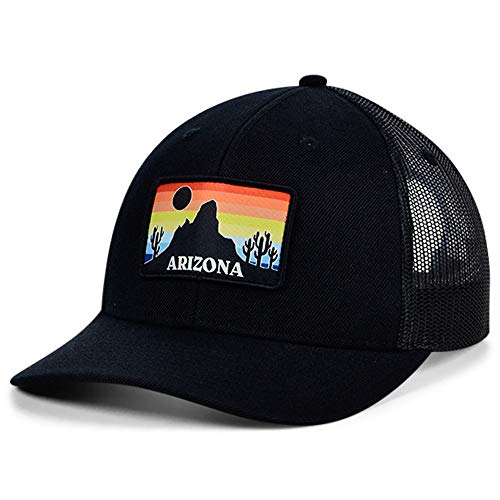 Local Crowns Arizona Views Curved Trucker Adjustable Black Snapback Cap #TOP27