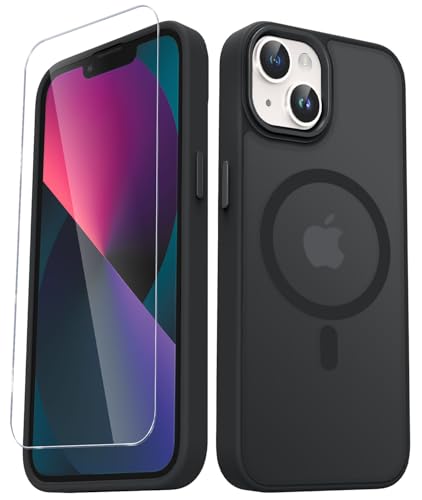 Image of YENAPOON for iPhone 15 Plus Case, Matte Magnetic Phone Case, Black