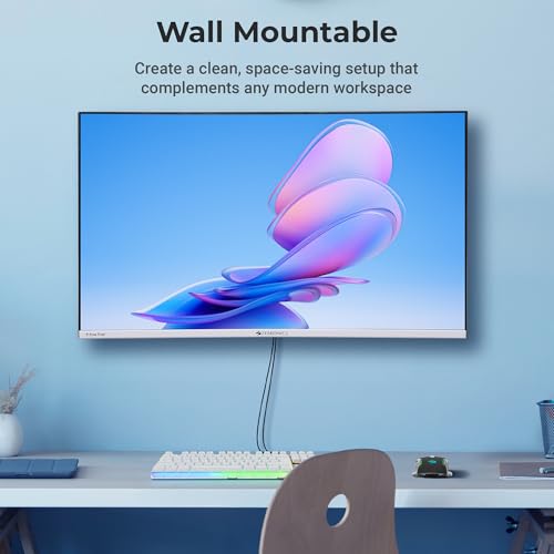 Image of Zebronics 32Inch FHD Curved Gaming Monitor, 250 nits, 100Hz, 1080p, 16.7M Colors, USB, HDMI /VGA Dual Input, Built-in Speakers, Ultra-Slim Bezel, Metal Stand, Wall Mountable (EA320)