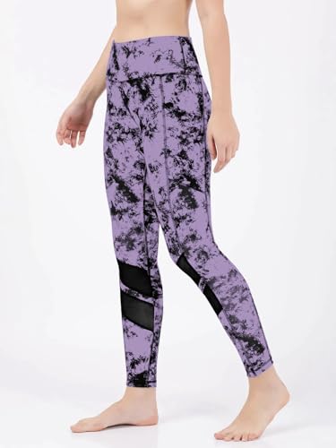 Image of Mehrang Women's Printed Gym wear /Active Wear Tights Strechable Leggings with Breathable Mesh and Side Pockets