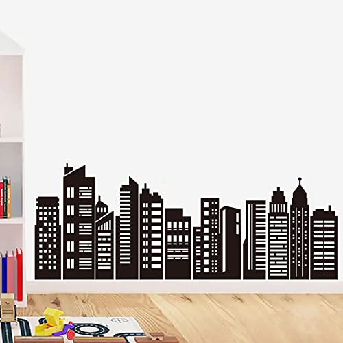 Vinilo decorativo skyline ciudad para pared decalmile miniatura 1
