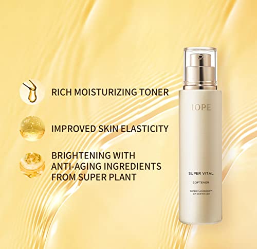 Iope Super Vital Softener 5.07Fl.oz - Anti - Aging Moisturizer, Korean Skincare - Daily Face Toner For Dry, Sensitive Skin - Pore Minimizer & Plumping #TOP3