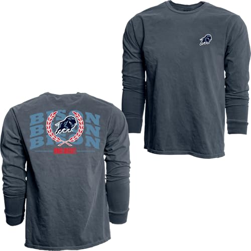Howard Bison NCAA Officially Licensed Long Sleeve T-Shirt Ringspun Front/Back Retro Laurels, XX-Large Team Color