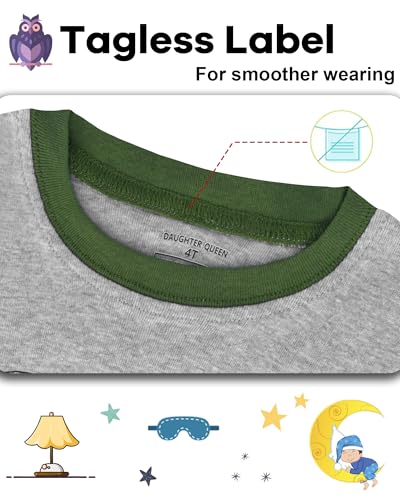 DAUGHTER QUEEN Boys 100% Cotton Long Sleeve Pajamas Size 18Months-12Years2