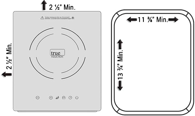 TI-1B 12 inch Built-In Single Burner Induction Glass-Ceramic Cooktop, 1750W, UL858 Certified image 6 of 10 B01BW4ZGUQ
