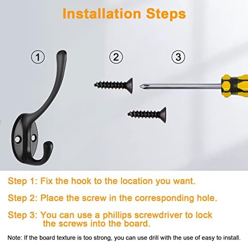 NBFBA 10Pcs Coat Hook, Heavy Duty Clothes Hook Wall Mounted with Screws, Vintage Metal Coat Hooks for Bedroom Bathroom Kitchen Cupboard