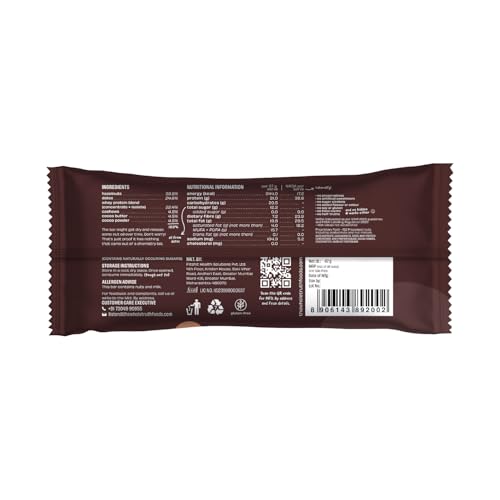 Image of The Whole Truth - High Protein Hazelnut Cocoa 20g Protein Bar - Pack of 5 x 67g each - No Preservatives - No Artificial Flavours - All Natural
