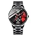 Produktbild Herren Uhr Kreativ Armbanduhren,Autorad Felgennabenuhr,Auto Rad Felgen Nabe Uhr, Männer Sport Wasserdicht Custom Design Armbanduhr,3D Auto Rad Felge Nabe Quarz Herrenuhr