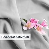 Jogo de Lençol Percal Flex 3 Peças 400 Fios Toque Macio (Cinza, Viuvo) glide