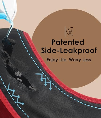 Period Underwear for Women, Leak-proof Reusable High Waisted Briefs Menstrual Panties, Heavy Flow, Cotton 3 Pack3