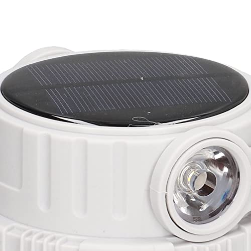 led solar light bulb, solar bulb 6 gears dual modes for camping(grey)