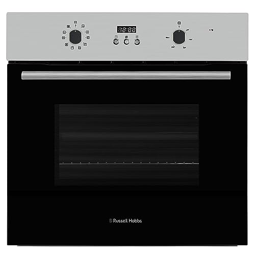 Russell Hobbs Electric Oven 70L 60cm Wide Built In 10 Oven Functions Electric Fan Oven Easy Clean Interior Stainless Steel RHEO7005SS