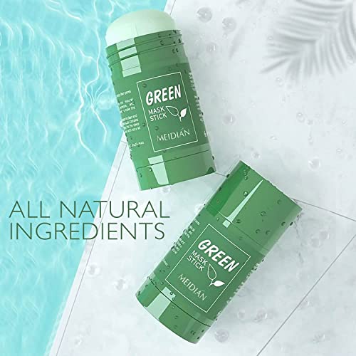 Iriyand Green Tea Mask Stick For Face(2Pcs), Blackhead Remover, Green Tea Extract, Deep Pore Cleansing, Face Moisturizing, Skin Brightening For All Skin Types #TOP3