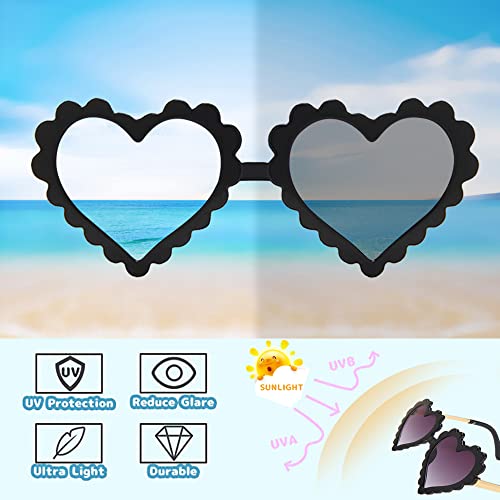 UTTPLL Kids Girl Heart Shaped Sunglasses Halloween Christmas Party Glasses for Photography Outdoor Beach UV 400 Protection4