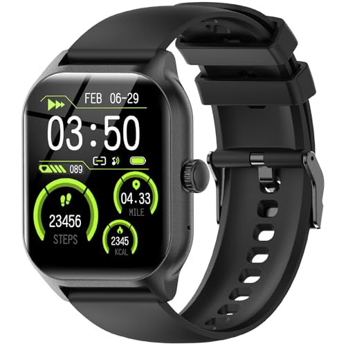 LAOYABB Smartwatch Uomo Donna, 2.01″ Intelligente Orologio con Contapassi/Sonno/Cardiofrequenzimetro, Sportivo Fitness Tracker con Effettua o Risposta Chiamate, IP68 Smart Watch per Android iOS