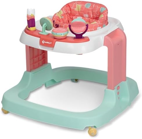 Safety 1st Ready, Set, Walk! DX Developmental Walker, Coral Geo