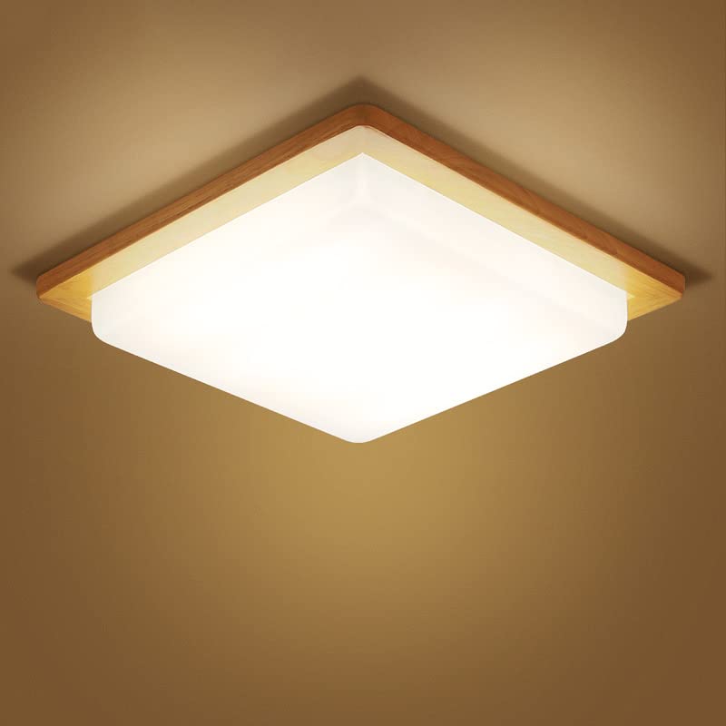 Lampes carrées japonaises en bois massif pour un salon élégant