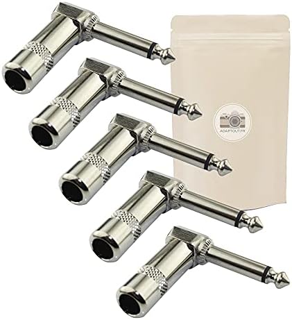 Ocobudbxw 10 Pcs Gold Plated 6.35mm Male 1/4 Jack Mono Jack