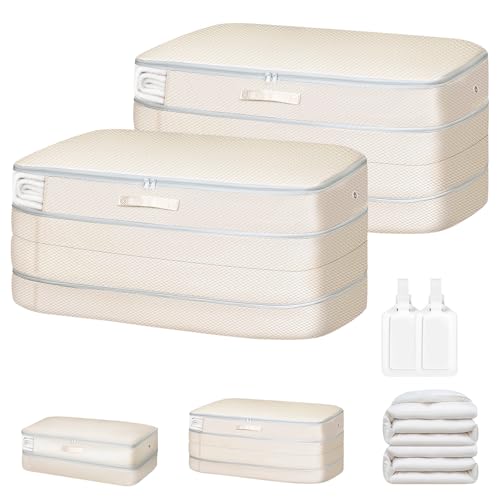 La Mejor Recopilación de Ropa de cama para capazos para comprar hoy. 43 Easortm - Bolsa de almacenamiento de edredón, bolsas de almacenamiento de ropa de cama de gran capacidad, organizador de compresión ultra ahorro de espacio, bolsas de compresión...