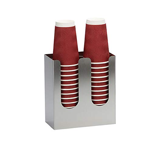 Haloy カップディスペンサー 使い捨てカップ棚 コーヒーカップ収納 紙コップホルダー コンビニ、ビュッフェ、オフィスなど適用 ステンレス製 紙カップディスペンサー