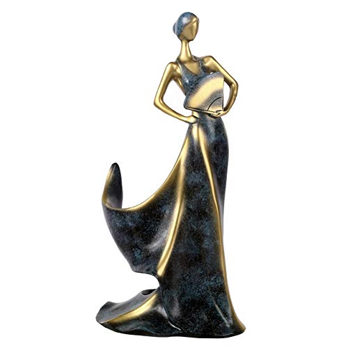 QSCTYG Casier a vin Beauté Girl Model Wine Rack Porte-Bouteille de vin Whisky étagère Rack Sculpture Pratique Vin Stand Décoration Accessoires 94 (Color : Blue) Cover