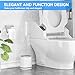 TRENTI Toilet Brush, Toilet Brush and Holder Set, Bristles Toilet Bowl Brush Head with Ventilated Holder, Wall Mounted Compact Toilet Brush Set for Bathroom Deep Cleaning (1, White)