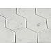 Carrara White Italian (Bianco Carrara) Marble 3 inch Hexagon Mosaic Tile, Polished