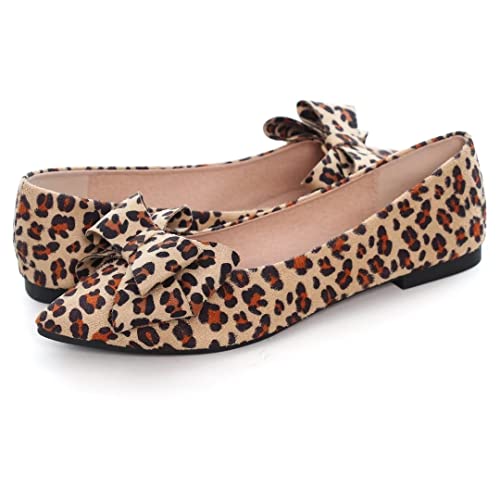 Image of TN TANGNEST Women Fashion Bowknot Flats Comfort Pointed Toe Dress Shoes