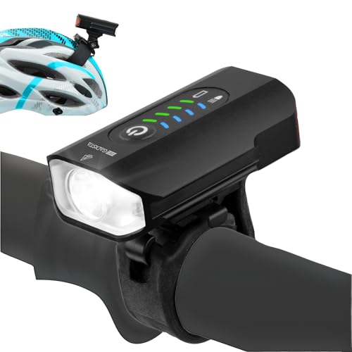 GADISTA Francia, Luce Bici Velo Anteriore e Fuoco Posteriore Velo Integrato 2 in 1, Lampada Velo LED Potente Ricaricabile USB, Illuminazione Velo a LED Potente, Accessorio Velo, Accessorio Monopattino