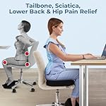Seat Cushion for Office Chairs - Tailbone, Coccyx Pain Relief - Butt, Pressure & Sciatica Relief - Gaming, Wheelchair, Car & Desk Pillow, Black - Image 3